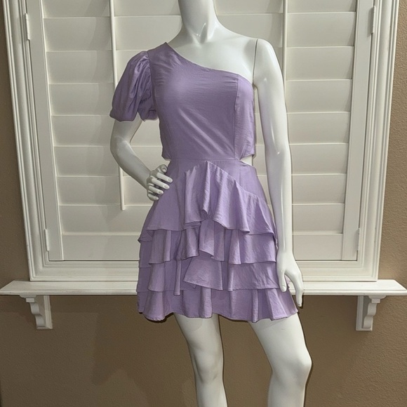 Talulah One Shoulder Tiered Mini Dress - Picture 1 of 12